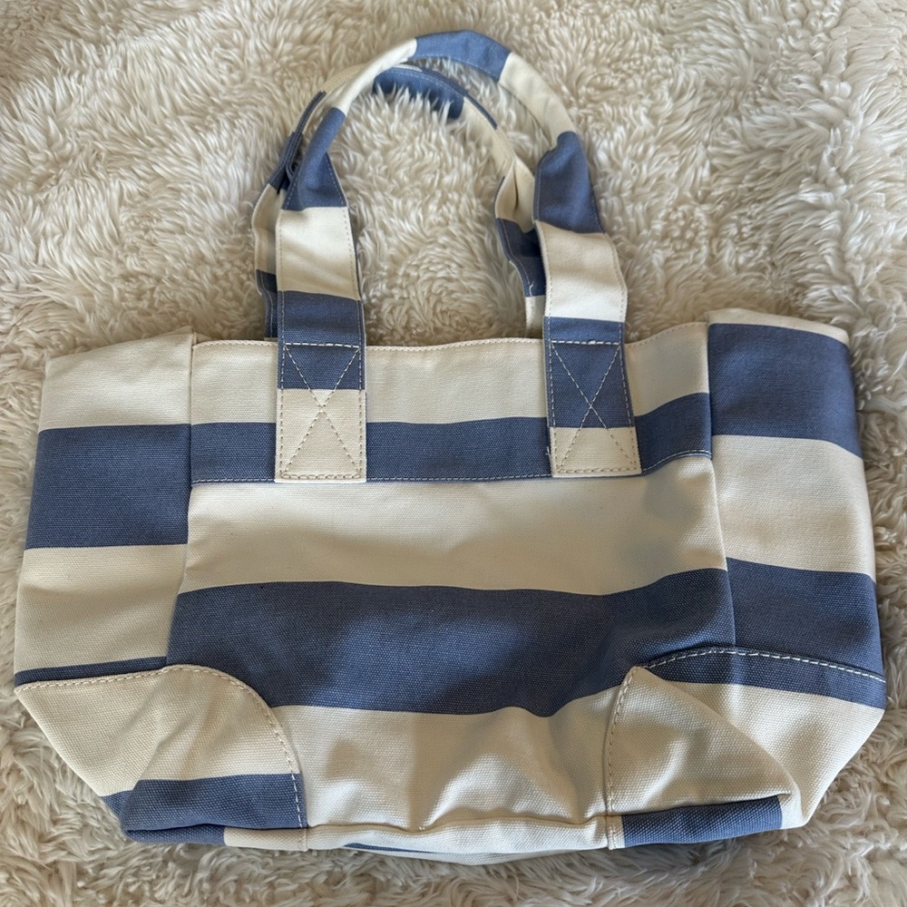 Jcrew striped canvas bag NWT